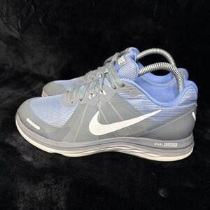 Nike Dual Fusion X2 819318-002 Womens US 8 Running Shoes Gray Blue Sneakers